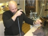 Dr. Gordetsky performing endoscopy on Dr. Clemettâs dog Chloe